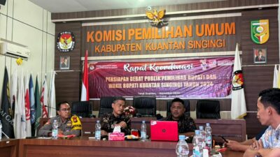 Polres Kuansing Hadiri Rapat Koordinasi Persiapan Debat Publik Pemilihan Bupati dan Wakil Bupati 