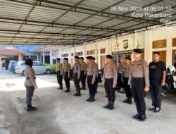 Jelang Pilkada 2024, Personel Subsatgas PAM Kantor Bawaslu Riau Ikuti Apel Pagi 