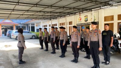 Jelang Pilkada 2024, Personel Subsatgas PAM Kantor Bawaslu Riau Ikuti Apel Pagi 