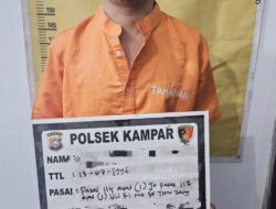 Polsek Kampar Tangkap Pengedar Narkoba di Desa Sungai Jalau
