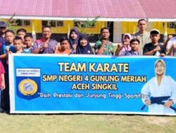Kepala Sekolah SMPN 4 Gunung Meriah Lepaskan Siswa Siswi Tim Karate Ke Pak Pak Barat