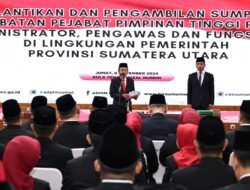 Pj Gubernur Agus Fatoni Lakukan Rotasi dan Lantik Pejabat Pemprov Sumut, Tekankan Netralitas dan Profesional