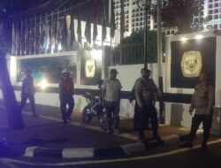 Patroli Tiga Pilar Menteng Kontrol Kantor KPU Pusat RI Untuk Ciptakan Pilkada Aman Dan Damai
