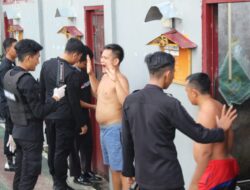 Bersama APH, Rutan Rengat Gelar Razia Blok Hunian Warga Binaan