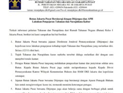 Kejar 7 Tahanan dan Narapidana Kabur, Rutan Jakarta Pusat Lakukan Sinergi Dengan Ditjenpas dan APH