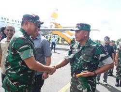 Dandim 1710/Mimika Sambut Kunjungan Kerja Kasad di Wilayah Kabupaten Mimika