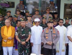 Safari Pengamanan Pilkada Serentak, Panglima TNI Bersama Kapolri Hadiri Doa Bersama Lintas Agama di Bali