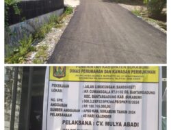Tokoh Muda Bantargadung Apresiasi Disperkim dan CV Mulya Abadi Untuk Pengaspalan Jaling Cimanggala