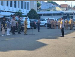 Polsek Ciawi Bersama Stakeholder Laksanakan Apel Pilkada Mantap Praja 2024 di Wilayah Kecamatan Ciawi