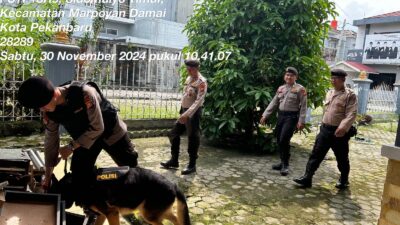 K9 Dilibatkan Dalam Pelaksanaan Kegiatan Sterilisasi Kantor DPRD dan Penyelenggara Pilkada