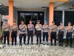 Personel Subsatgas PAM OMP LK-2024 Rutin Lakukan Pengamanan di KPU dan Bawaslu Riau