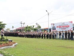 Kapolres Pelalawan Pimpin Kesiapan Pengamanan Kegiatan Apel Siaga Satgas PDI – P se Provinsi Riau
