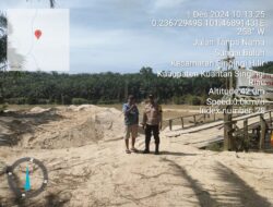 Polsek Logas Tanah Darat Lakukan Pengecekan Dugaan Galian C di Desa Bumi Mulya Berdasarkan Media Online