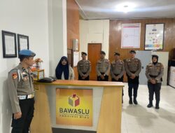 Kantor KPU dan Bawaslu Riau Selalu Dalam Pengamanan Subsatgas PAM OMP LK-2024