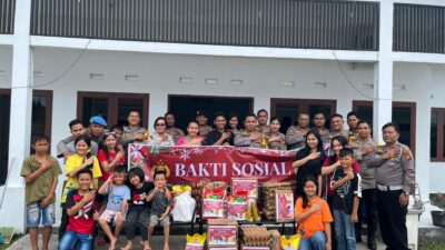 Jelang Natal, Polres Kampar Berbagi Kasih Santuni Panti Asuhan Getsemany Harapan Bangsa