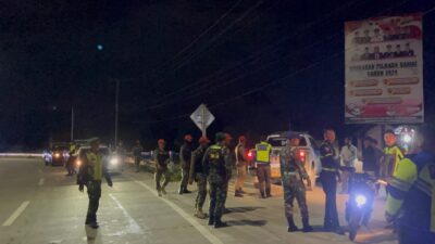Amankan 9 Kendaraan, Polisi Bubarkan Balap Liar di Gerbang Tol Bangkinang