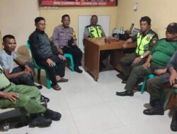 Bhabinkamtibmas  Polsek CSR Polres Bogor Cek Pos Kamling Sampaikan Pesan Kamtibmas
