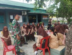 Babinsa Koramil 11 Pebayuran Ajak Siswa SMA 1 Pebayuran Hidupkan Semangat Cinta Tanah Air