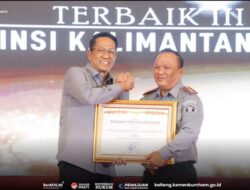 Kanwil Kemenkumham Kalteng Raih Penghargaan Pada Acara Refleksi Akhir Tahun Badan Strategi Kebijakan Hukum 2024