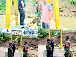 Muspika Bantargadung Cek Jembatan Gantung Kubang Sungai Cigadung Yang Putus Diterjang Banjir Bandang