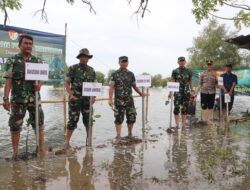 Bertepatan Hari Juang TNI AD Ke-79, Dandim 0509 Kabupaten Bekasi Pimpin Penanaman Mangrove di Muaragembong
