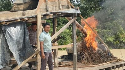 Polisi Tertibkan Aktivitas PETI di Desa Gunung Kesiangan