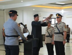 Kapolres Bogor Pimpin Serah Terima Jabatan Tiga Kapolsek dan Kenaikan Pangkat Personil Polri