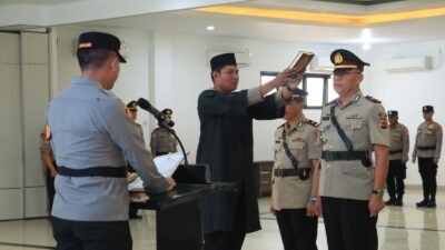 Kapolres Bogor Pimpin Serah Terima Jabatan Tiga Kapolsek dan Kenaikan Pangkat Personil Polri