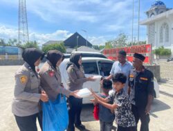 Polwan Polres Pidie Jaya Tebar Kebaikan di Kegiatan Jum’at Berkah