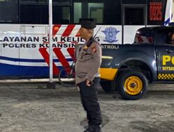 Ditsamapta BKO Polres Kuansing Patroli Malam Dalam Rangka Cipta Kondisi Pilkada Serentak 2024