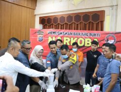 Polres Kuansing Gelar Press Release Pemusnahan Barang Bukti Narkotika