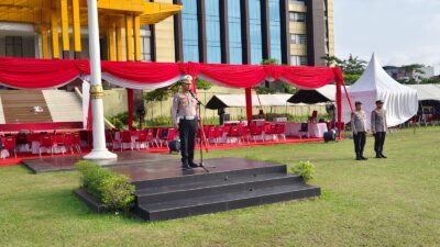 Subsatgas SAR Satuan Brimob Polda Riau Ikuti Apel Gabungan Operasi Lilin LK 2024