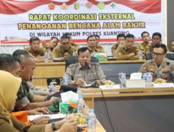 Gelar Rapat Koordinasi Eksternal, AKBP Angga F Herlambang SIK SH Berikan Gambaran Terkini Situasi Bencana Banjir di Kuansing