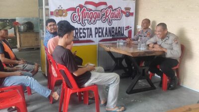 Bahas Masalah Perjudian Online, Polresta Pekanbaru Gelar Program Minggu Kasih di Kelurahan Air Hitam