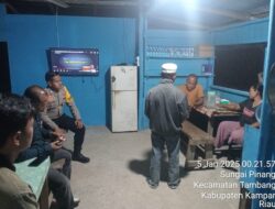 Grebek Warung Remang-remang di Sungai Pinang, Bhabinkamtibmas dan Satpol PP Tambang Berikan Himbauan Keras