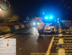 Polsek Caringin Polres Bogor Laksanakan Patroli di jam – Jam Kecil Antisipasi Gangguan Kriminalitas Dan Jaga Kondusifitas Kamtibmas