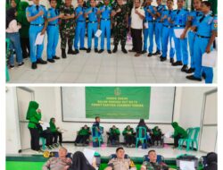 Dandim 0622/Kab. Sukabumi Bersama Ketua Persit Cabang XLV Dim 0622/Kab. Sukabumi Gelar Donor Darah Dalam Rangka HUT ke-79 Persit Kartika Chandra Kirana