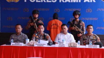 Ajak Masyarakat Berantas Narkoba, Polres Kampar Musnahkan 3,4 Kg Sabu dan 181 Pil Ekstasi