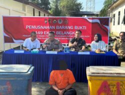 Kapolres Rohil Pimpin Press Release Pemusnahan Barang Bukti Tindak Pidana Perdagangan Satwa Liar Dilindungi