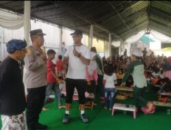 Kapolsek Tamansari Bersama Bhabinkamtibmas Giat Cooling Sistem Hadiri Giat Masyarakat Balakecrak, Sampaikan Pesan Dan Ajak Jaga Kamtibmas