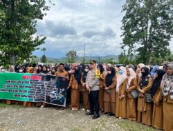 133 Personel Polres Pidie Jaya Pastikan Aksi Damai Honorer Berjalan Kondusif