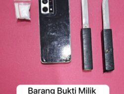 Polisi Ditikam Pengedar Narkoba, 7,83 Gram Sabu dan 2 Pisau Diamankan