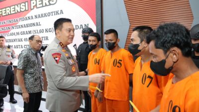 Awal Tahun, Polda Riau Amankan 53,6 Kg Sabu dan 49.682 Butir Ekstasi dari 4 Tersangka