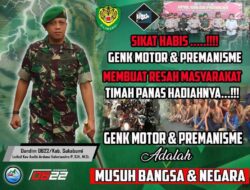 Dandim 0622 Tegaskan Tidak Ada Tempat Bagi Geng Motor Dan Premanisme Di Kabupaten Sukabumi