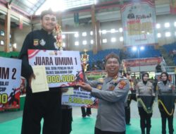 Perebutan Gelar Juara, Puluhan Piala Bertebaran di Festival Pencak Silat Kapolres Sukabumi Cup I 2025