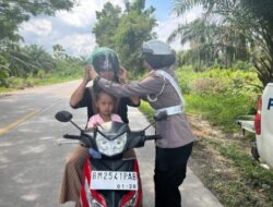Ops Keselamatan LK 2025, Satlantas Polres Rohil Sosialisasikan Keselamatan Lalin
