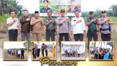 Kapolres Rohil Tumpangsari Jagung – Sawit Dukung Ketahanan Pangan Nasional