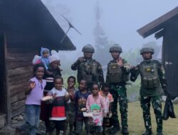 Pos Kampung 55 Pruleme Satgas Yonif 112/DJ Berbagi Dengan Masyarakat Sekitar