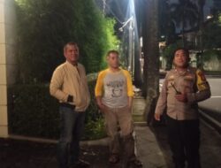 Bhabinkamtibmas Gondangdia Patroli Rumah Kosong Yang Ditinggal Mudik, Berikan Himbauan Kamtibmas