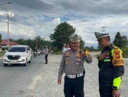 Pastikan Kelancaran dan Keamanan Perjalanan, Dirlantas Polda Riau Tinjau Langsung Arus Balik Lebaran di Exit Tol XIII Koto Kampar